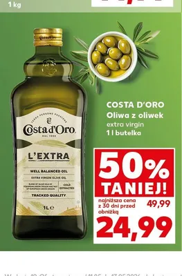 Oliwa z oliwek extra virgin Costa d'Oro promocja w Kaufland