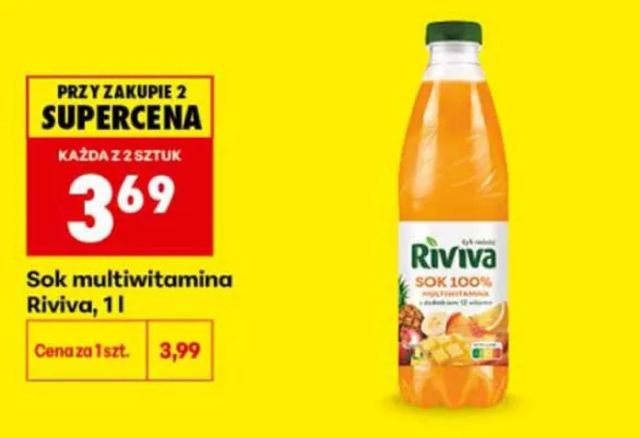 Sok multiwitamina Riviva promocja w Biedronka