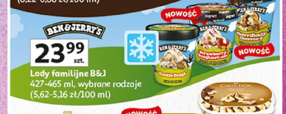 Lody familijne Ben & Jerry's Chunky Monkey promocja w Auchan
