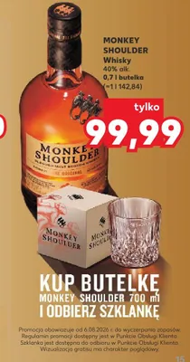 Whisky Monkey Shoulder promocja w Kaufland
