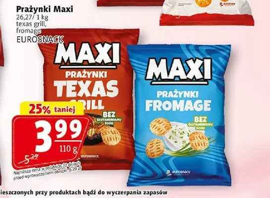 Prażynki Maxi Texas Grill promocja w Prim Market