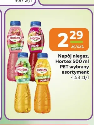 Napój niegazowany Hortex Jabłko Rabarbar promocja w Społem Częstochowa