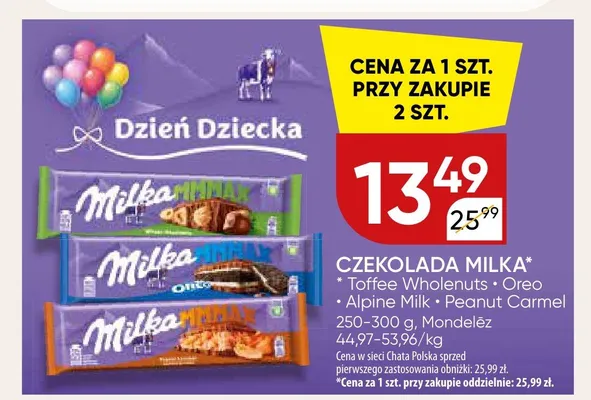 Czekolada Milka Alpine Milk promocja w Chata Polska