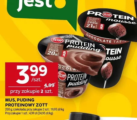 Puding proteinowy czekoladowy Zott Protein Pudding promocja w Stokrotka