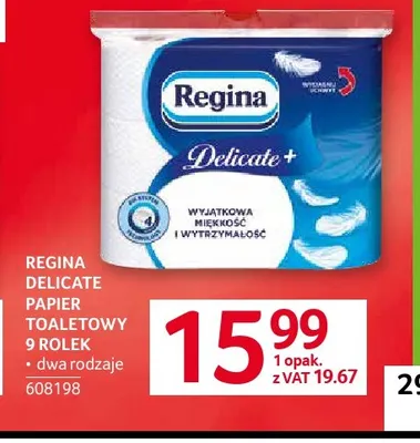 Papier toaletowy Regina Delicate 9-pak promocja w Selgros