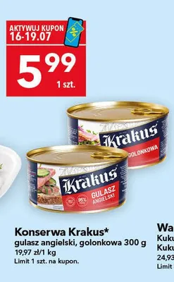 Konserwa Krakus golonkowa promocja w LEWIATAN