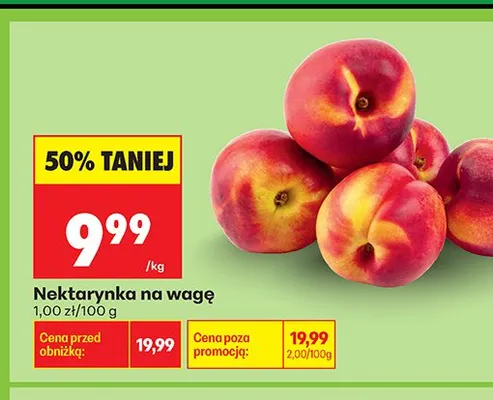 Nektarynka na wagę promocja w Biedronka