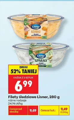 Filety śledziowe z kurkami Lisner promocja w Biedronka