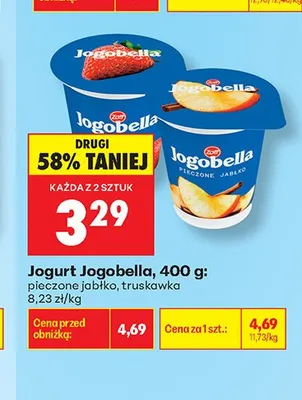 Jogurt Jogobella pieczone jabłko promocja w Biedronka