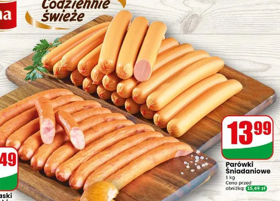 Parówki śniadaniowe Agro Rydzyna promocja w Dino