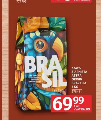 Kawa ziarnista Astra Origin Brazylia promocja w Selgros