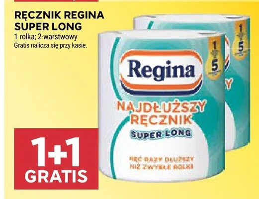 Ręcznik papierowy Regina Super Long 2-warstwowy promocja w Stokrotka