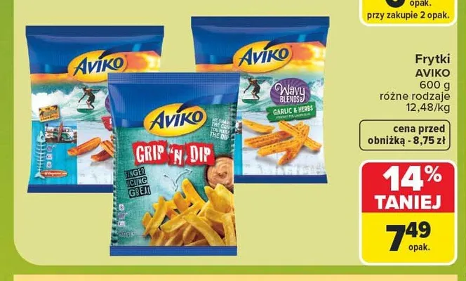 Frytki Wavy Blends Garlic & Herbs Aviko promocja w Carrefour Market