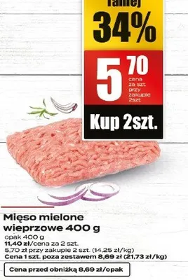 Mięso mielone wieprzowe 400g promocja w Supeco