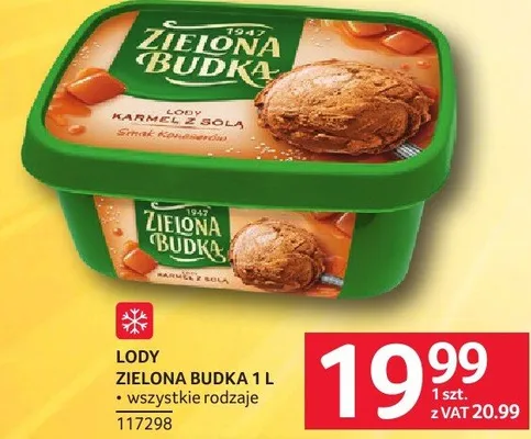 Lody Zielona Budka 1 l promocja w Selgros