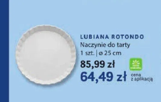 Naczynie do tarty Lubiana Rotondo ø 25 cm promocja w Stokrotka