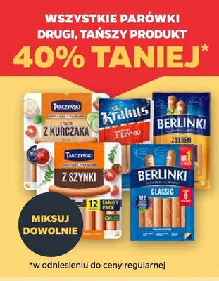 Parówki, Berlinki, Z kurczaka, Z szynki (różne rodzaje) promocja w Netto