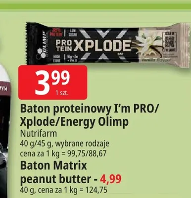 Baton proteinowy I'm PRO Olimp promocja w Leclerc