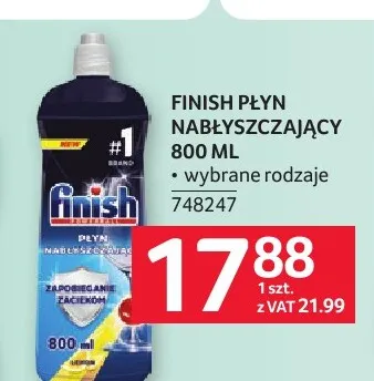 Płyn nabłyszczający Finish promocja w Selgros