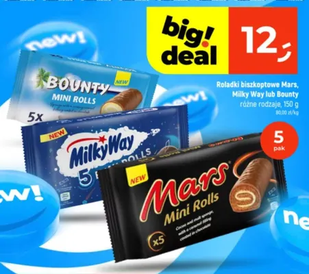 Roladki biszkoptowe Mars 5-pak promocja w Dealz