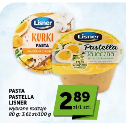 Pasta jajeczna ze szczypiorkiem Lisner Pastella promocja w Groszek