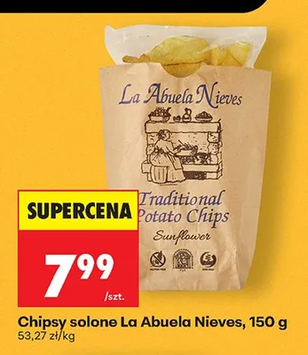 Chipsy solone La Abuela Nieves promocja w Biedronka