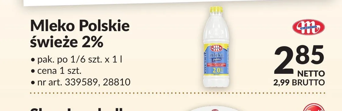 Mleko Polskie świeże 2% Mlekovita promocja w Makro