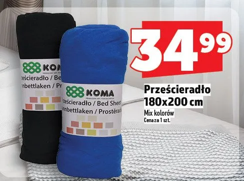 Prześcieradło 180x200 cm promocja w TOPAZ