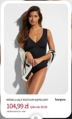 Modelujący kostium kąpielowy Bonprix promocja w bonprix