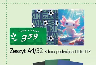 Zeszyt Herlitz A4 promocja w CEZAR Delikatesy
