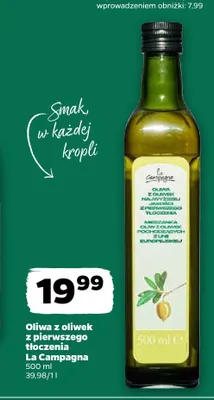 Oliwa z oliwek z pierwszego tłoczenia La Campagna promocja w Netto