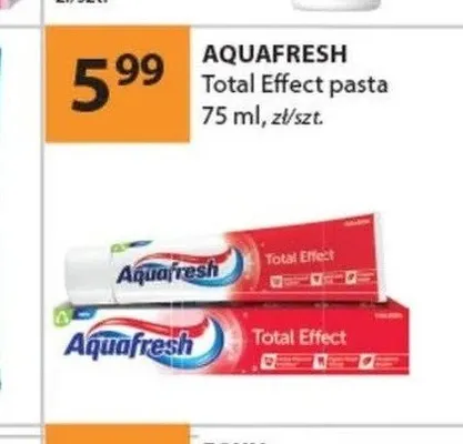 Pasta do zębów Aquafresh Total Effect promocja w Drogerie Laboo