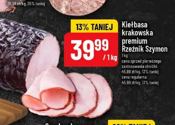 Kiełbasa krakowska premium Rzeźnik Szymon promocja w POLOmarket
