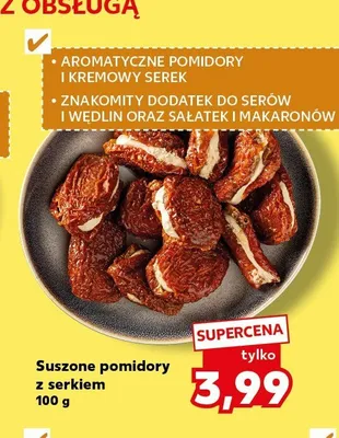 Suszone pomidory z serkiem promocja w Kaufland