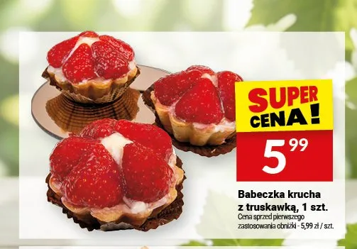 Babeczka krucha z truskawką promocja w Twój Market