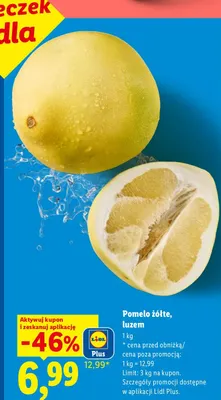 Pomelo żółte luzem promocja w Lidl