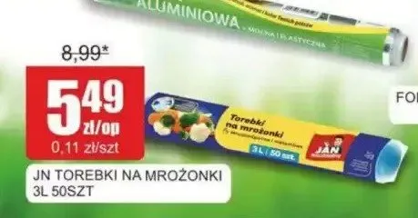 Torebki na mrożonki Jan Niezbędny 3 l promocja w Bingo