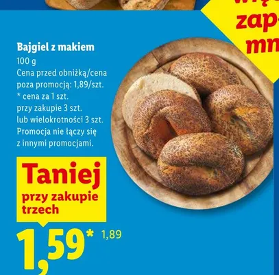 Bajgiel z makiem promocja w Lidl