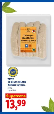 Kiełbasa turyńska Taste of Deutschland promocja w Lidl