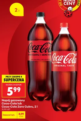 Napój gazowany Coca-Cola Zero Cukru promocja w Biedronka