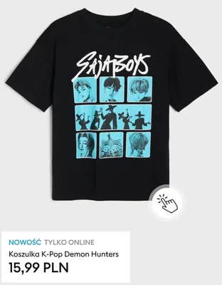 Koszulka K-Pop Demon Hunters promocja w Sinsay