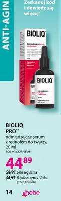 Odmładzające serum z retinolem do twarzy Bioliq Pro promocja w Hebe