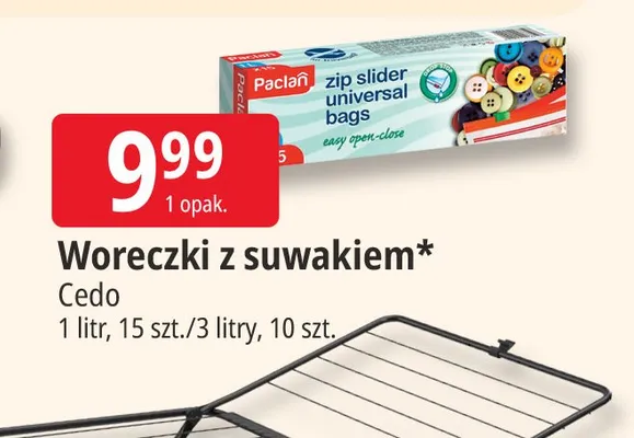 Woreczki z suwakiem Cedo 1 l promocja w Leclerc