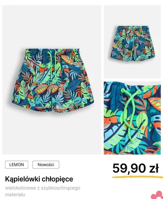 Kąpielówki chłopięce Coccodrillo Lemon wielokolorowe promocja w Coccodrillo