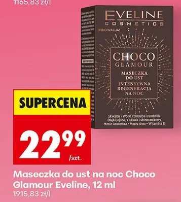 Maseczka do ust na noc Choco Glamour Eveline, 12 ml promocja w Biedronka