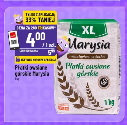 Płatki owsiane górskie Marysia promocja w POLOmarket