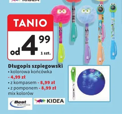 Długopis szpiegowski Kidea z kompasem promocja w Intermarche
