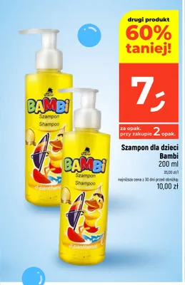 Szampon dla dzieci Bambi promocja w Dealz