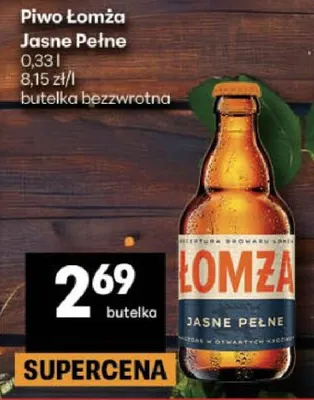 Piwo Łomża Jasne Pełne promocja w Delikatesy Centrum