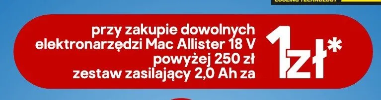 Zestaw zasilający Mac Allister promocja w Castorama